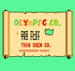 Olympic I.Q. Title Screen